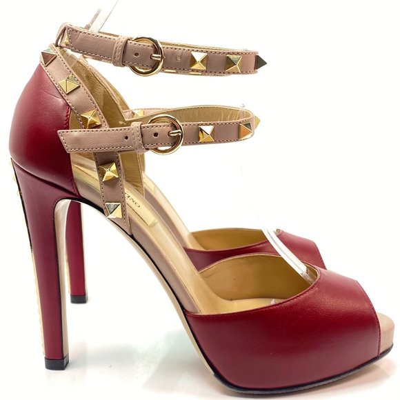 Valentino Shoes - Valentino Garavani Rockstud Red Leather Pumps 36.5